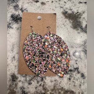 Multicolored glitter earrings
